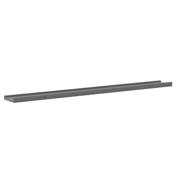 vidaXL Seinähyllyt, 2 kpl, Harmaa, 100x9x3 cm