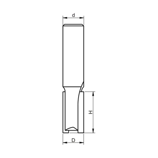 Rak dubbelskärig fräs D=10xH=30/d=8 GLOBUS
