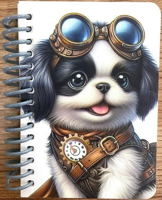 Dekorativ spiralnotesbog A7/64K glat hund