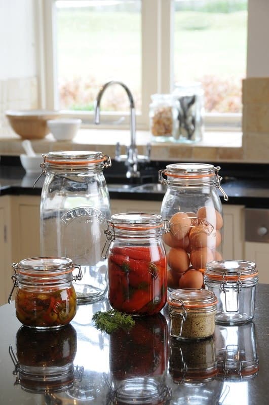 2L rund krukke med klips / Kilner