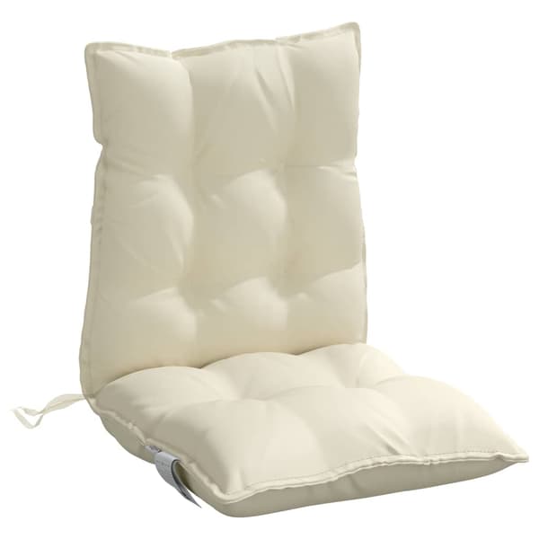 vidaXL Lågryggsdynor, 6 st, Creme