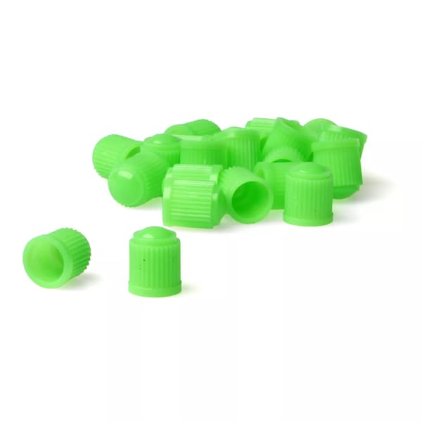 Plastventilhattar gröna muttrar 100 bitar hjulventil