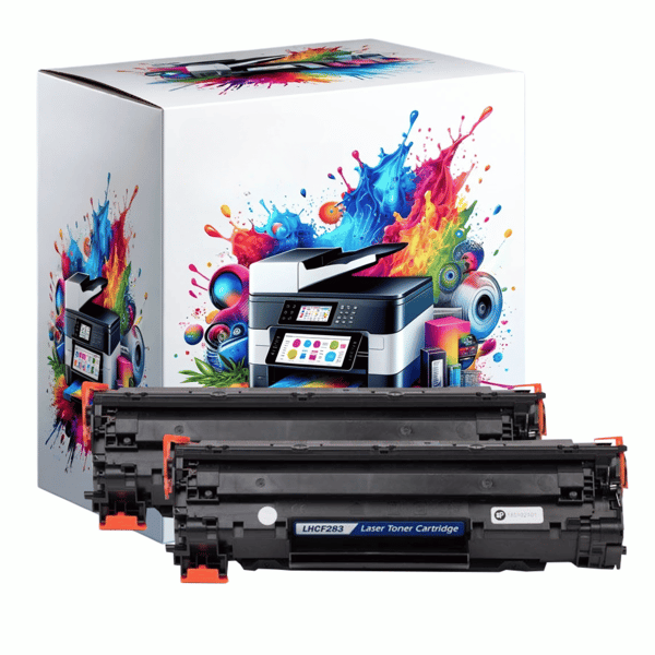 2x toner til HP 83A CF283A GP-HCF283A printer x2