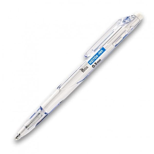0,5 mm kuglepen. Blå oliepåfyldning.