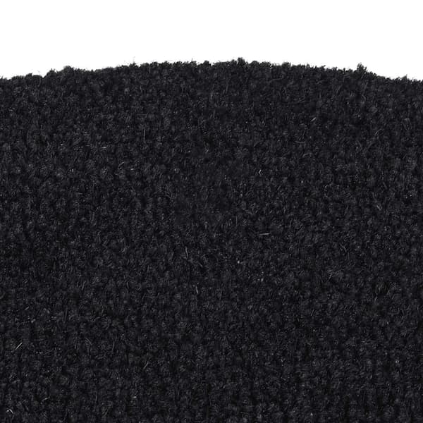 vidaXL dørmåtte, sort, halvcirkel, 40x60 cm, kokosfiber