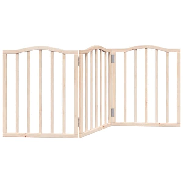vidaXL Hopfällbar säkerhetsgrind för hundar, 3 paneler, 150 cm