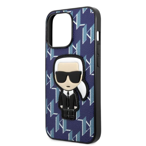 Karl Lagerfeld Monogram Ikonik Patch-skal till iPhone 13 Pro Max, blå