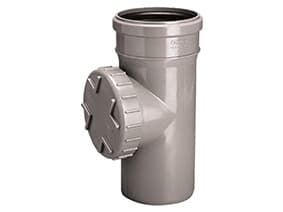 PVC-HT 75 sanitetsrens, til internt spildevand, askefarvet