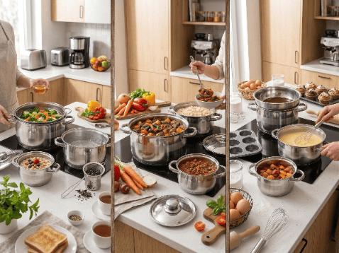 ROSTFRITT STÅL KRUKOR 1 STÅLSET