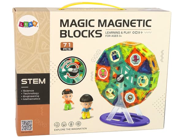 Magnetiska block 3D-strukturer pariserhjulskarusell 71 bitar