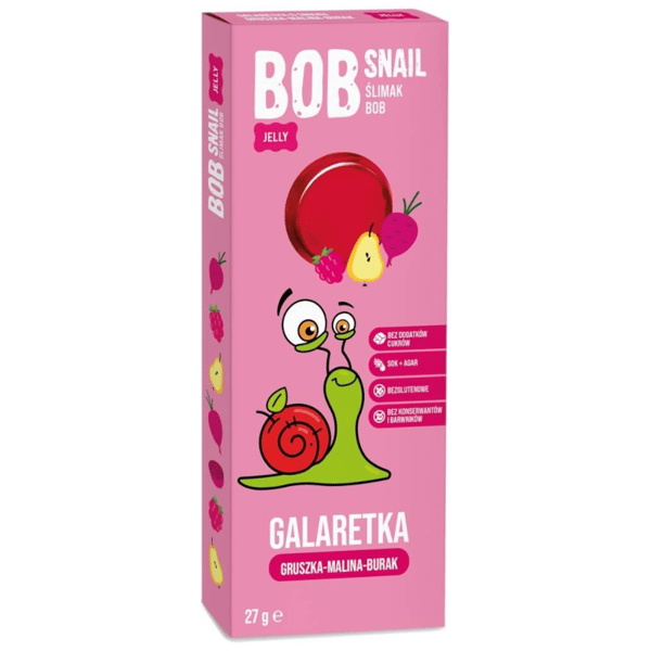 Bob Snail Päron-hallon-rödbetsfruktgelé utan socker - 27 g