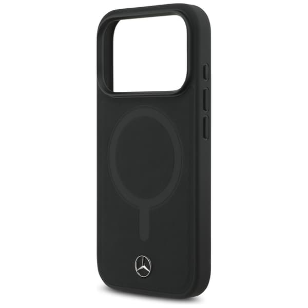 Mercedes Plain Smooth Leather MagSafe-etui til iPhone 17 Pro i sort