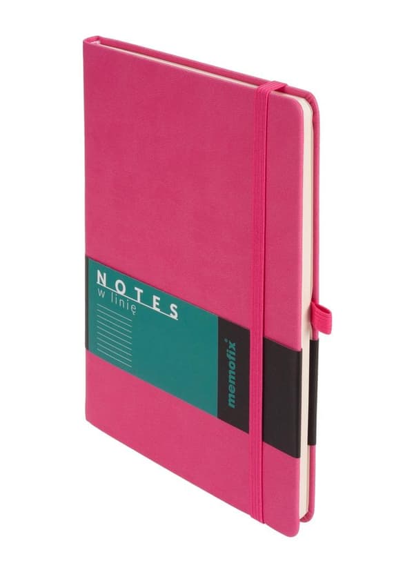 Memofix notesbog A5 linje pink