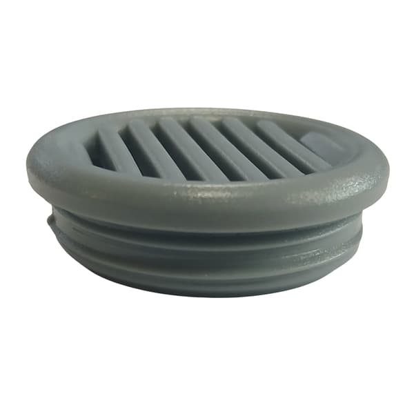 Ventilationsgaller för möbelskåp, diameter 35, mellangrå, 10 stycken