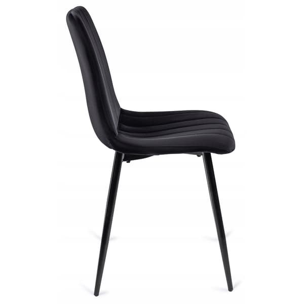 IBIS Polstret Spisebordsstol Sort Velour Moderne Loft