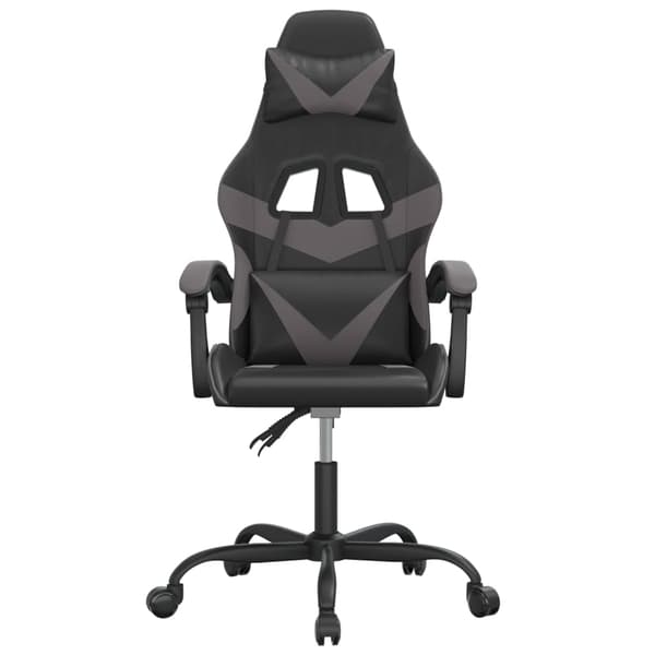 vidaXL gamingstol, sort og grå, kunstlæder