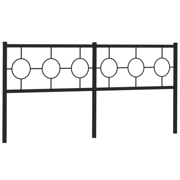 vidaXL metalsengegavl, sort, 180 cm