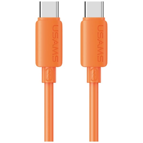 USAMS U98 30W 3A Silikone Hurtigopladningskabel USB-C til Lightning Orange