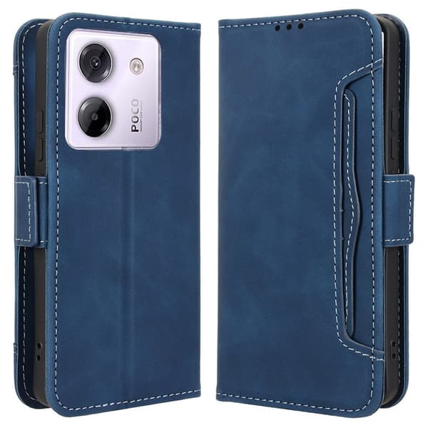 Flipfodral till Xiaomi Poco M7 Pro 5G, Kortplats, Marinblå