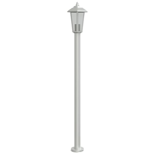 vidaXL havelampe sølv 120 cm rustfrit stål