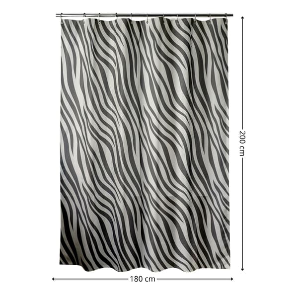 Naomi duschdraperi 180x200 cm zebra