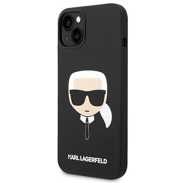 Karl Lagerfeld Silikone Karl`s Head-etui til iPhone 14 Plus, Sort