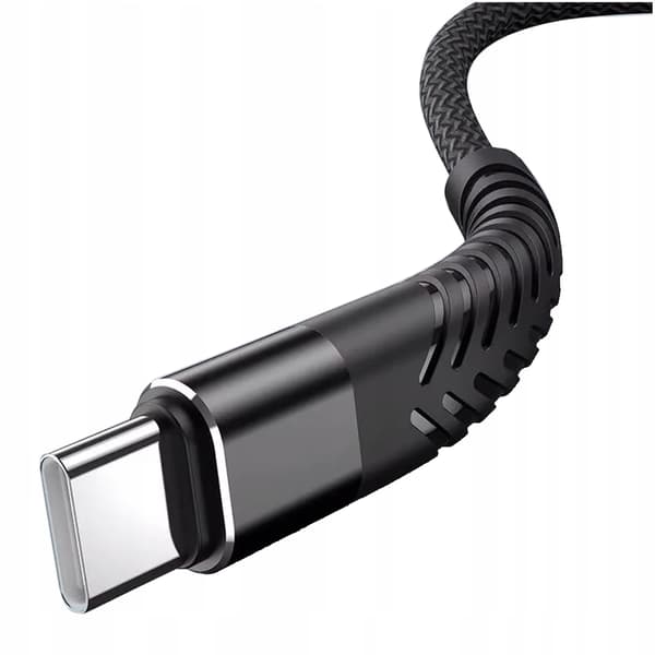 USB C-KABEL 2M | USB - USB TYP C-KABEL | SVART SNABBLADDNING | ÖVERFÖRING