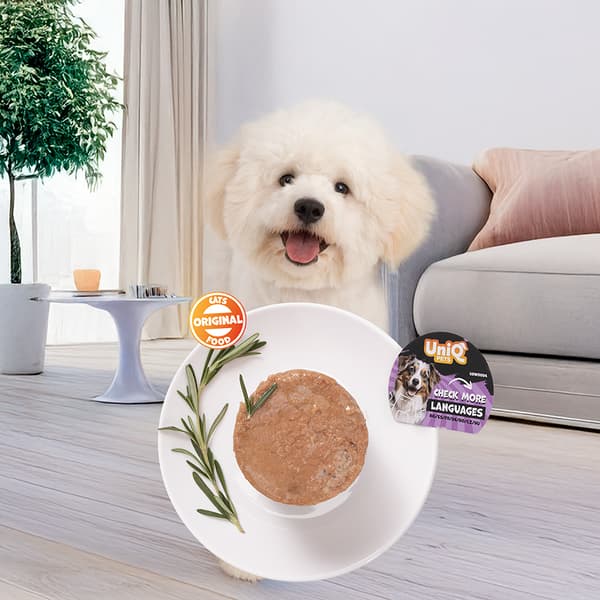 Våtfoder för hundar, burk UniQ Pets Royal Lamb 375g