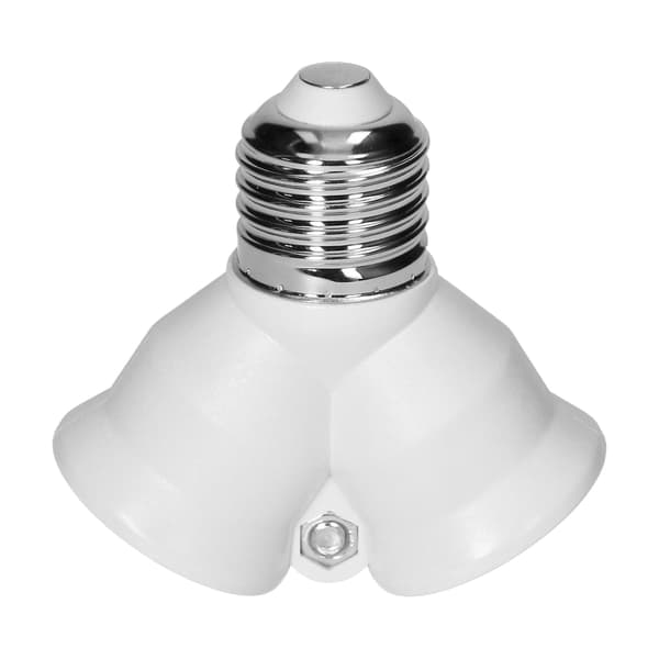 Dubbel splitteradapter för 2xE27-lampor