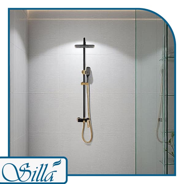 DUSCHSET S-1157 SVART/GULD