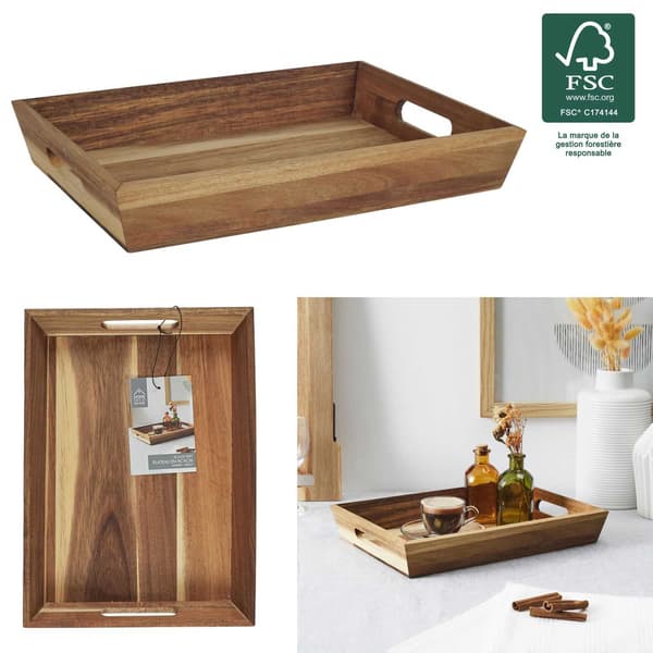 Puinen aamiaistarjotin RUSTIC-kahvoilla