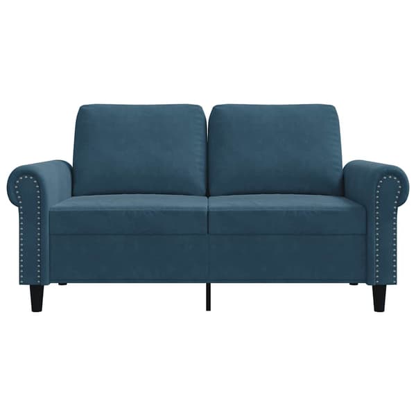 vidaXL 2-sitssoffa blå 120 cm klädd i sammet
