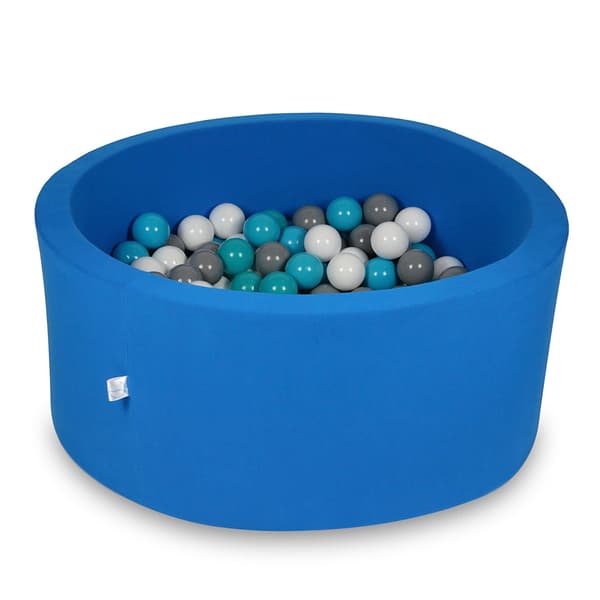 Torr pool 90x40cm blå med 300 bollar: vit, grå, turkos