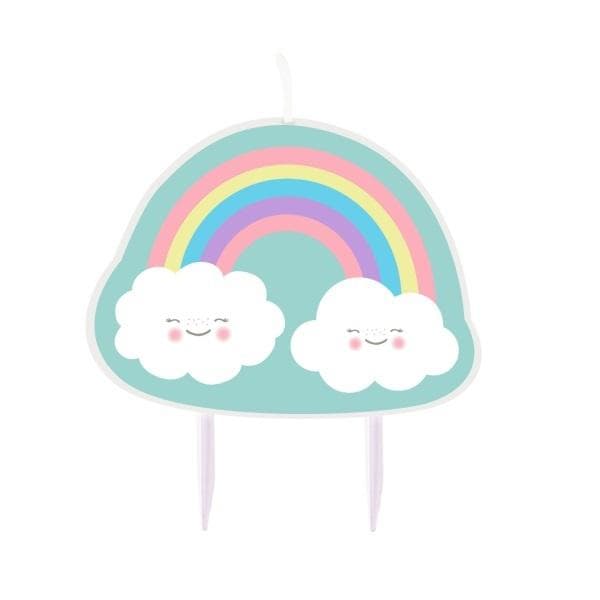 Rainbow & Cloud -syntymäpäiväkynttilä