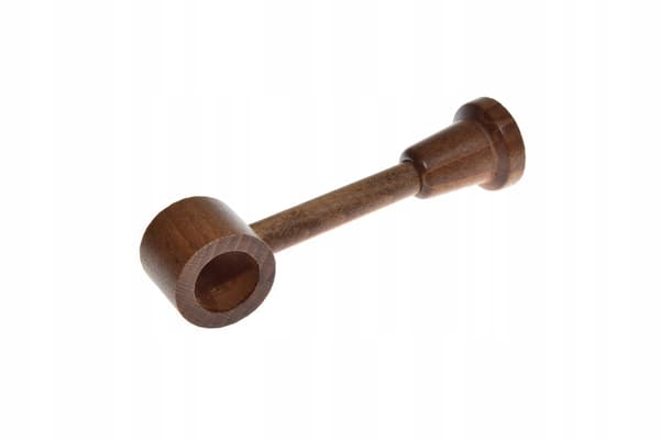 Enkel träkonsol för gardinstång, diameter 28 mm, Ek, 2 st.