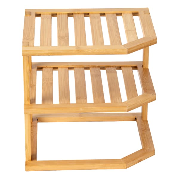 DEDAL bambuinen kulmakeittiöhylly
