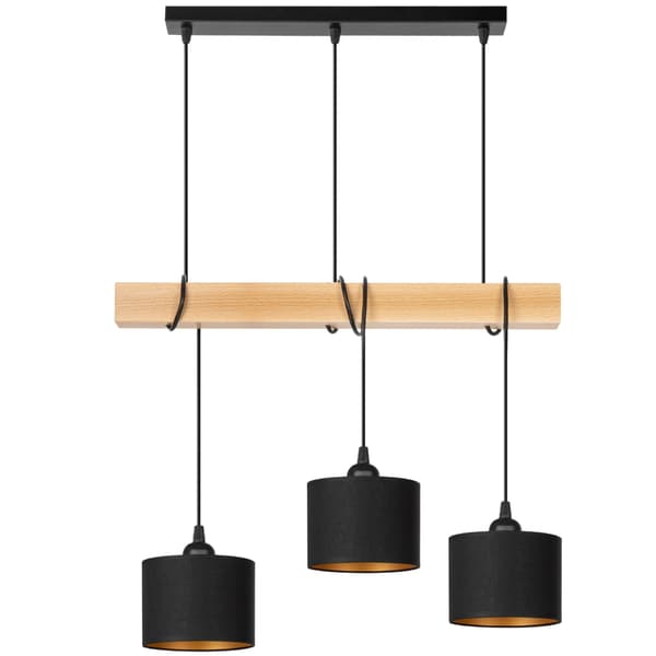 Tornado AM3PB lampe sort-guld bøg