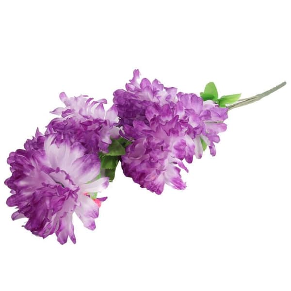 Buket med 6 lilla krysantemum, 52 cm