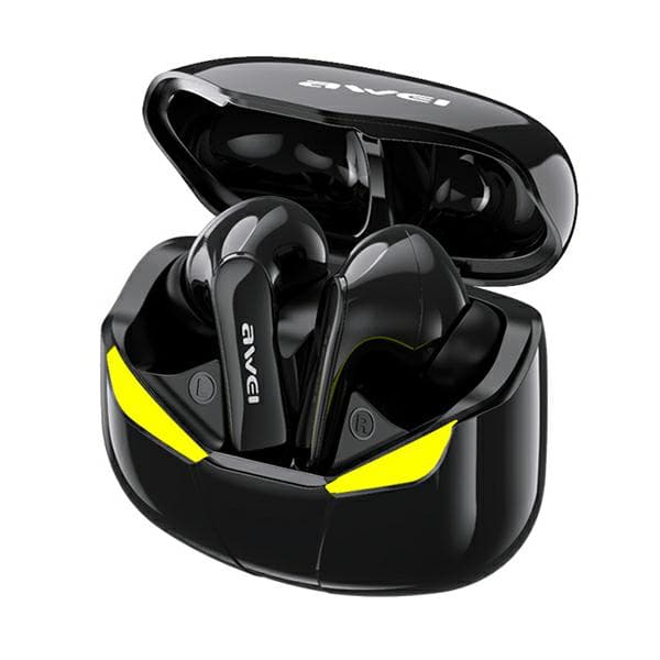 AWEI Bluetooth 5.0 T35 TWS hovedtelefoner + dockingstation gaming sort