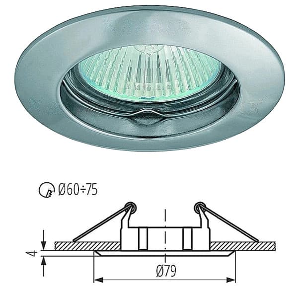 LED-loftspotlight Halogenspotlight VIDI 10W Krom KANLUX