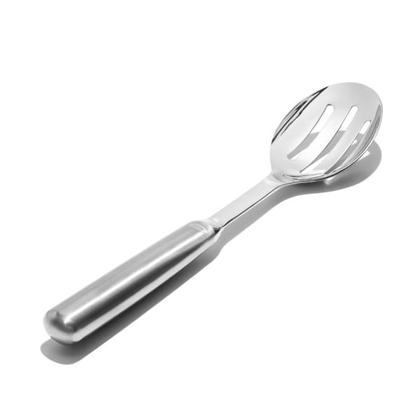 Serveringssked i stål med hål, STÅL / OXO