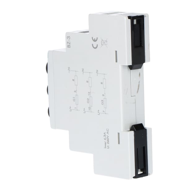 BZ-3 sikringsmodul med tre stikkontakter, I=6,3A, 1 modul