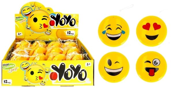Lysende Jo-Jo 6cm Sport Face mix