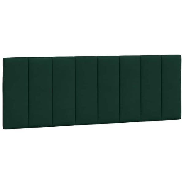 vidaXL Sängram med LED mörkgrön 140x190 cm sammet