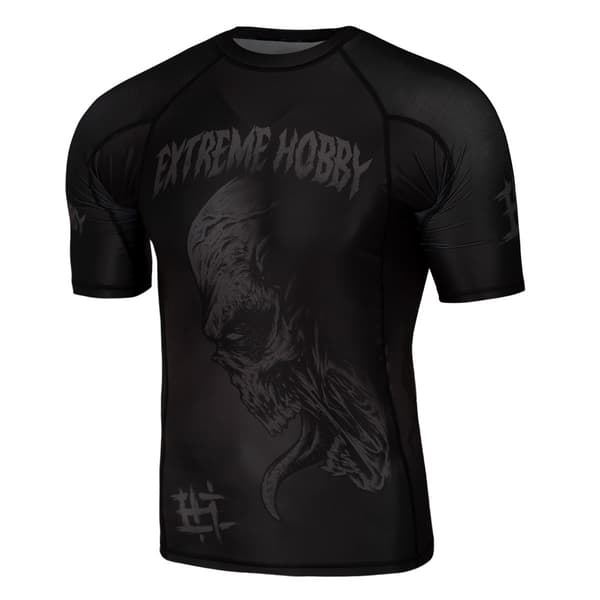 Herre kortærmet rashguard NIGHTMARE 2 3XL SORT