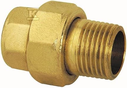 Messingskrueforbindelse 2" med o-ring