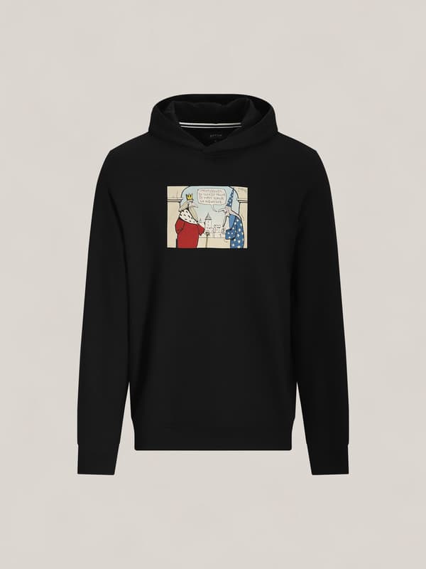 SORT MÆLKESWEATSHIRT L