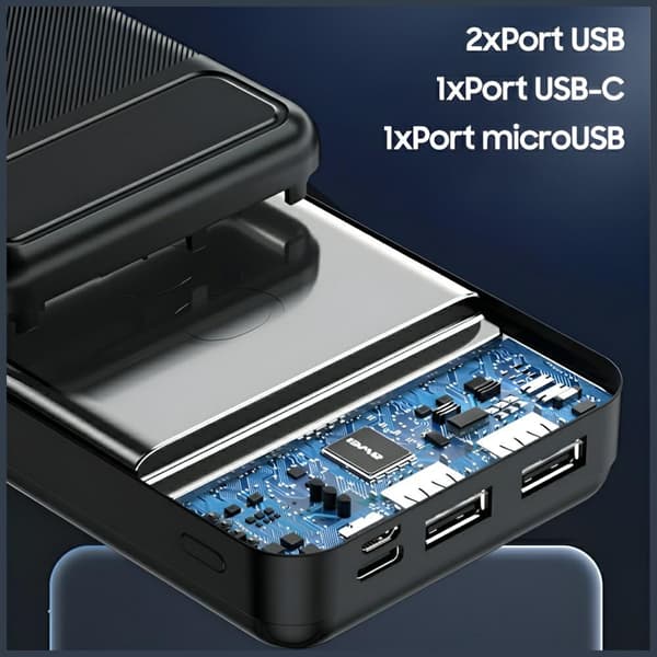 Varavirtalähde AWEI P6K 20000mAh 2xUSB/PD/Micro-USB musta
