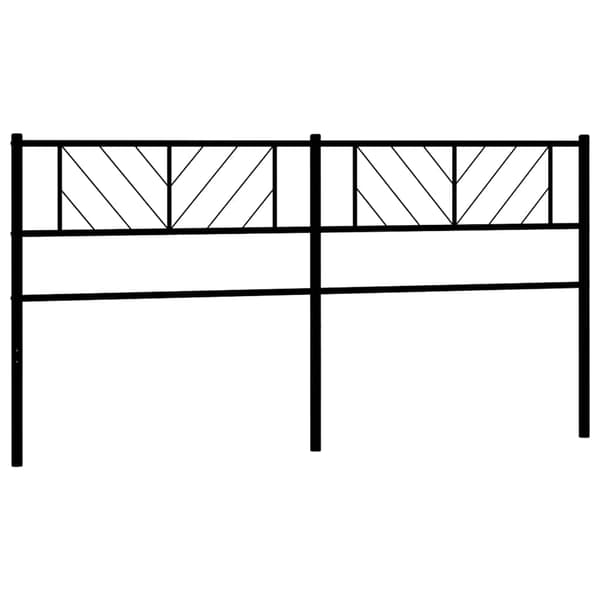 vidaXL metalsengegavl, sort, 193 cm