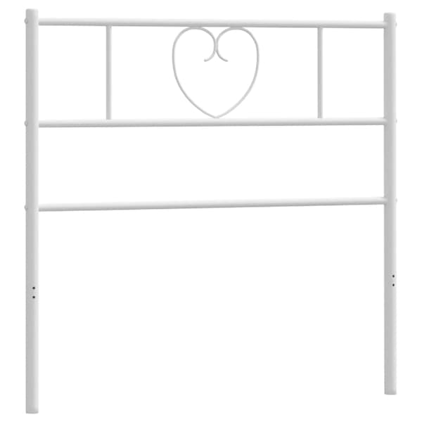 vidaXL metalsengegavl hvid 75 cm